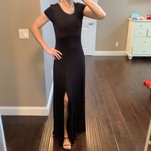 NWT Michael Kors long black dress with front slit